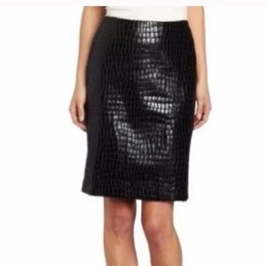 Anne Klein Women's Faux Leather Brooklyn Heights Skirt  Size 4